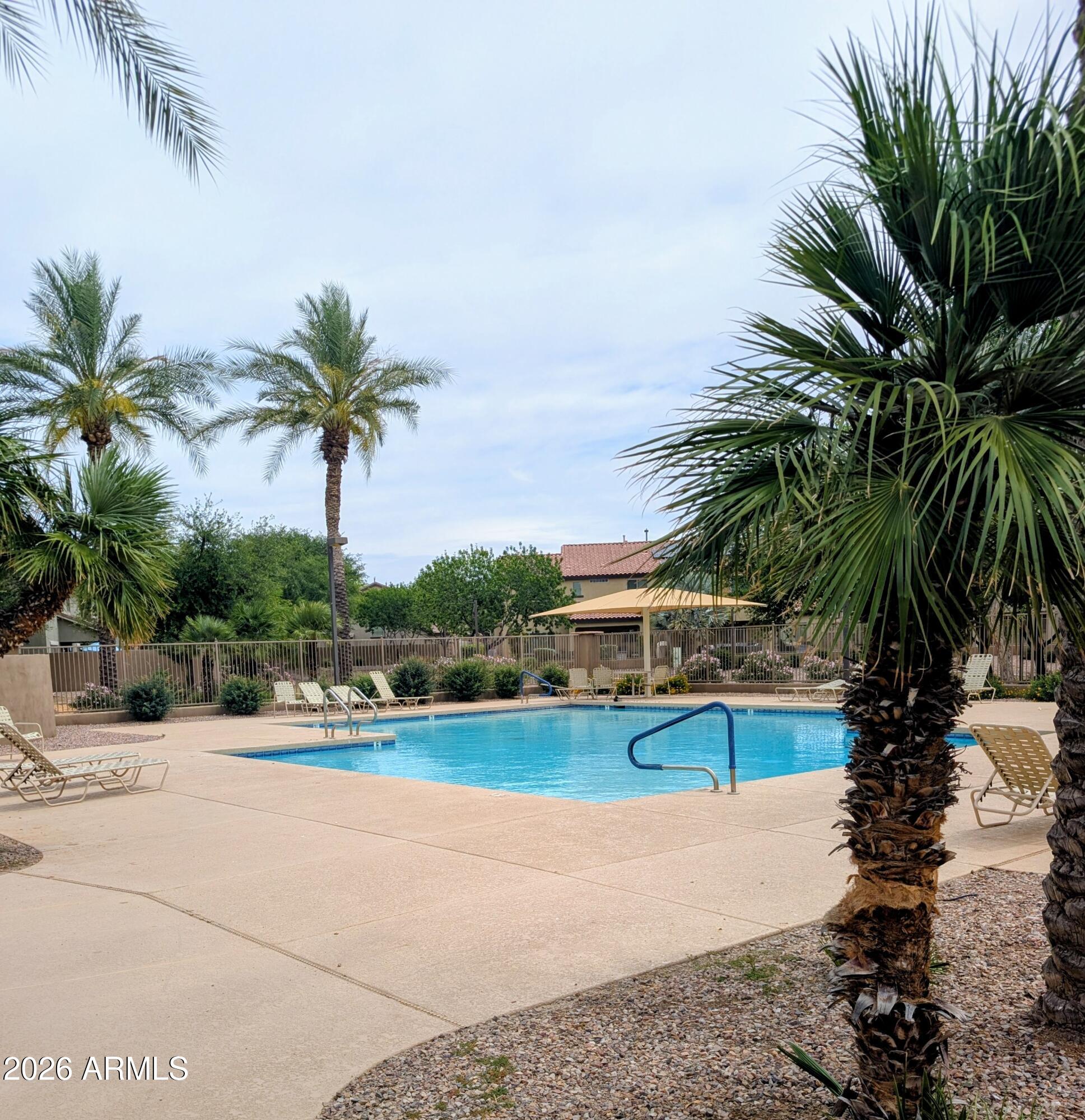 1379 East Joseph Way Gilbert, AZ 85295 - Photo 32 of 44 a white house with a yard and palm trees