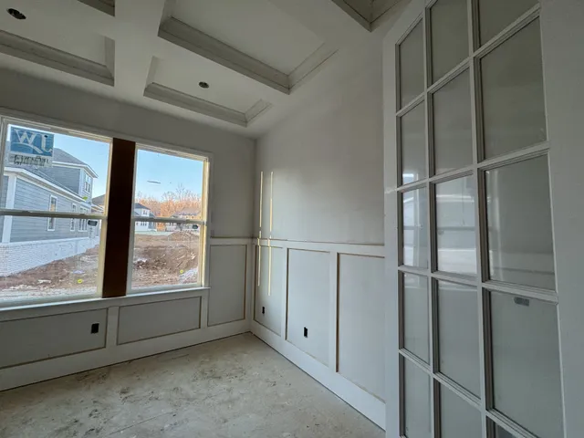 an empty room with a window