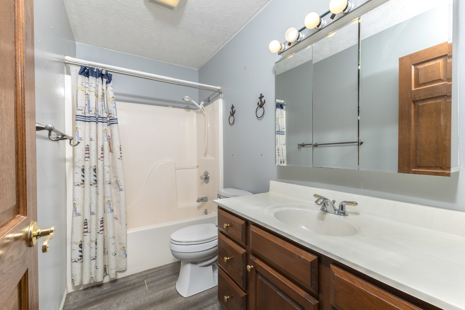 9375 East 3000 N Road Cornell, IL 61319 - Photo 20 of 39 a bathroom with a sink a toilet and shower