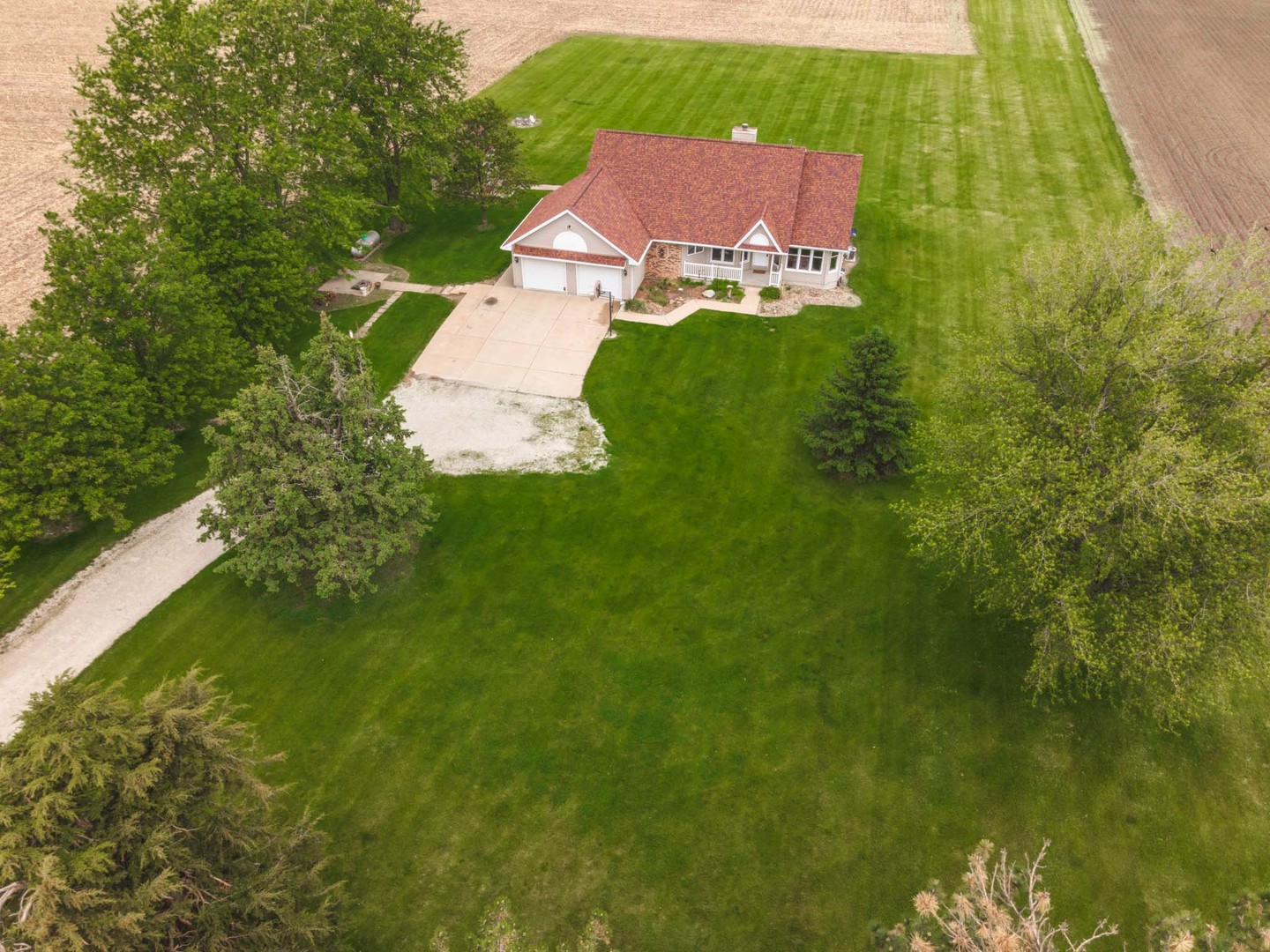 9375 East 3000 N Road Cornell, IL 61319 - Photo 35 of 39 a view of a house with a yard