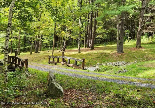 a view of yard with tree and green space
