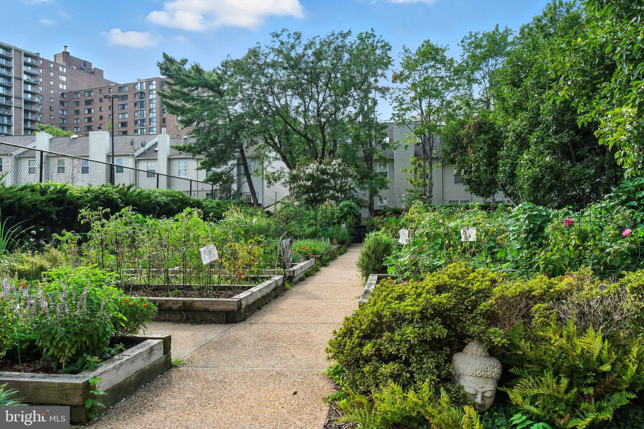 5300 Holmes Run Parkway, Unit 1210 Alexandria, VA 22304 - Photo 28 of 33 a view of a garden with plants and large trees