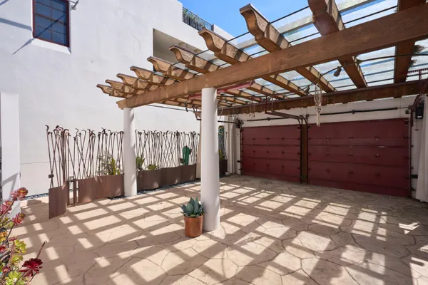 a view of a porch