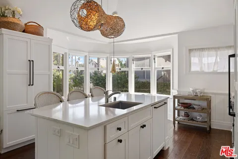 a kitchen with counter top space