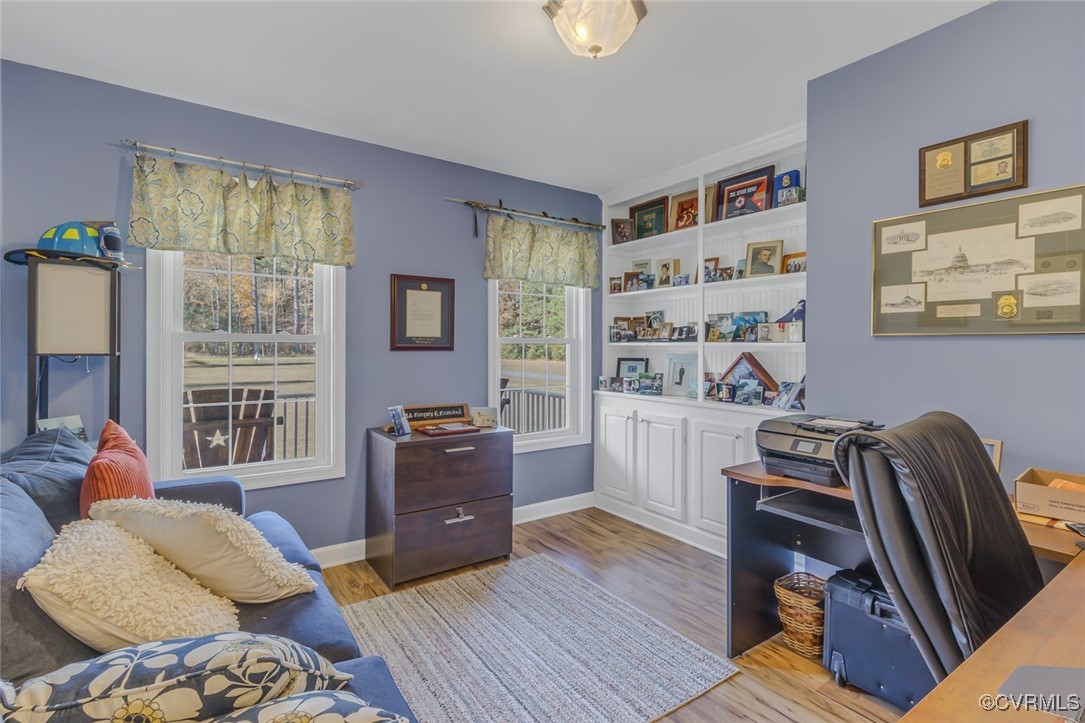 1843 Fairport Road Reedville, VA 22539 - Photo 25 of 43 Home office featuring light hardwood / wood-style