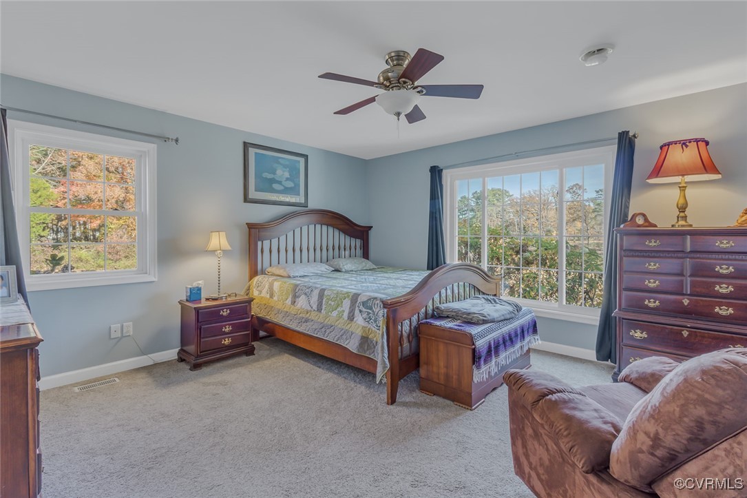 1843 Fairport Road Reedville, VA 22539 - Photo 31 of 43 Carpeted bedroom with ceiling fan