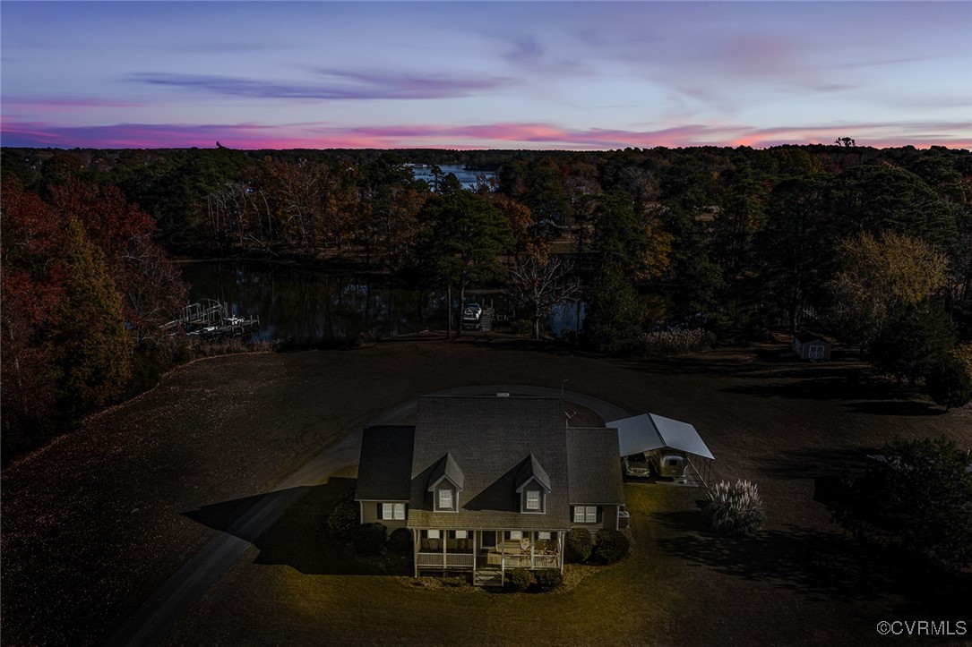 1843 Fairport Road Reedville, VA 22539 - Photo 10 of 43 View of aerial view at dusk