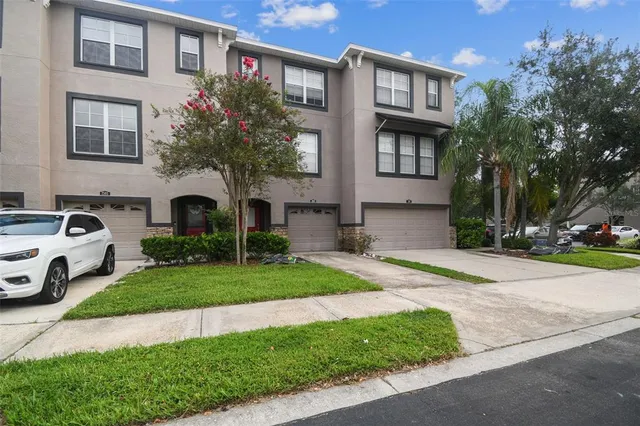 a house view with a garden space