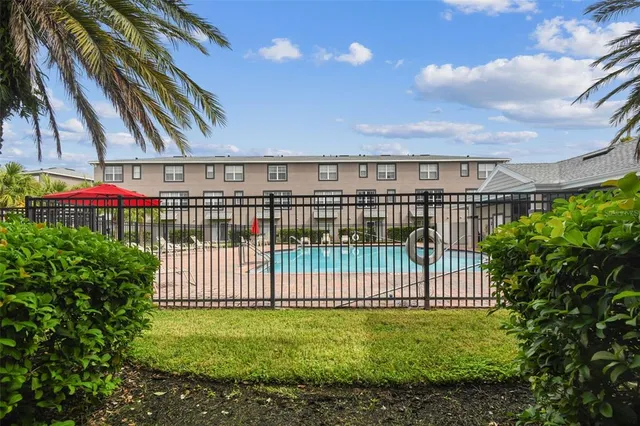 a view of a backyard with a garden