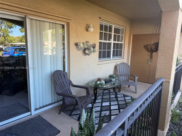 a view of a balcony