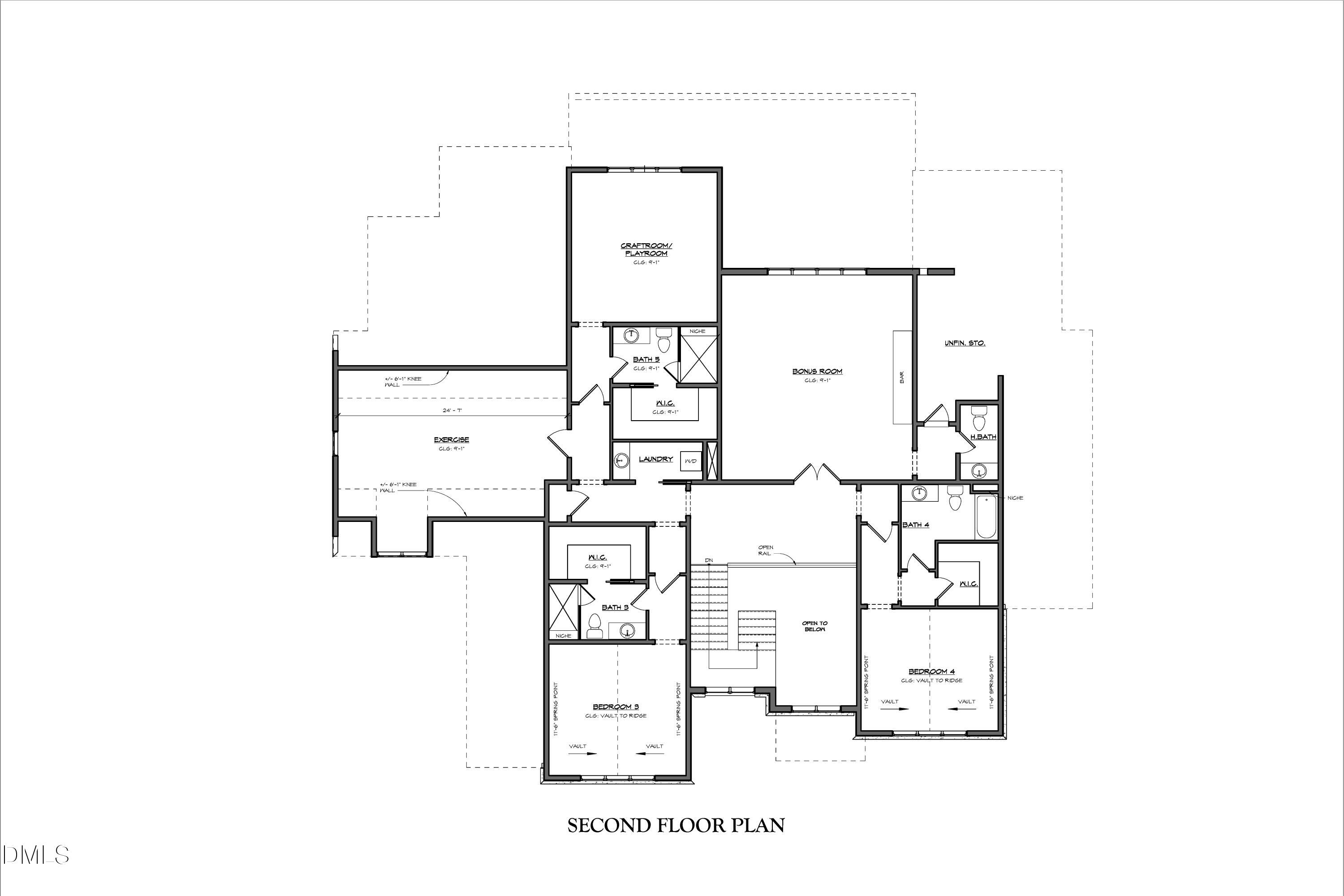 6448 Sanctuary Falls Drive Raleigh, NC 27614 - Photo 43 of 43 SFL - Lot 1 Floorplan 2nd floor