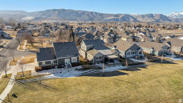 2745 Red Barn Road South Heber City, UT 84032 - Photo 43 of 51 Aerial view of residential area with a mountainous background