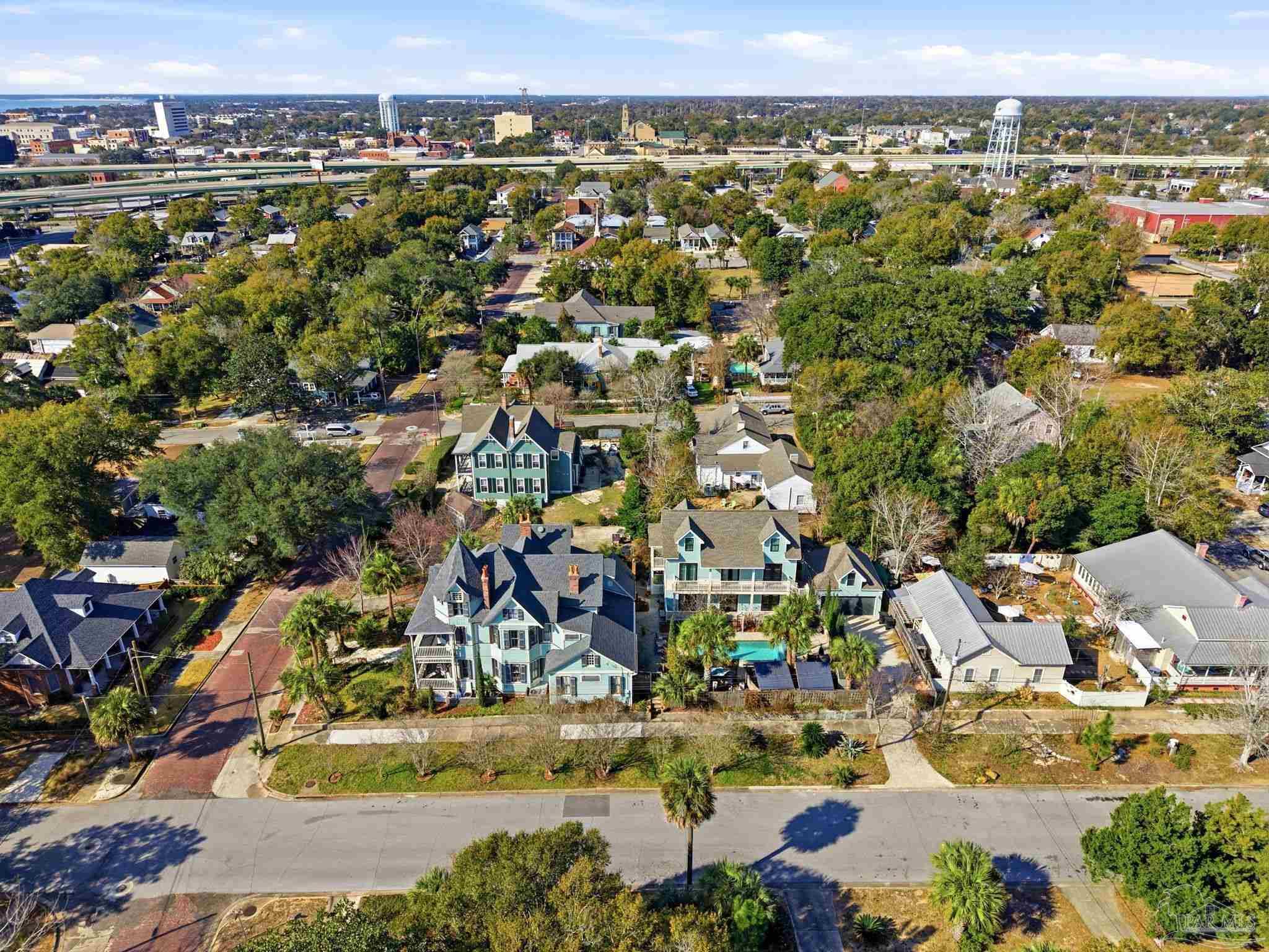 714 East La Rua Street Pensacola, FL 32501 - Photo 61 of 63 an aerial view of residential houses with outdoor space