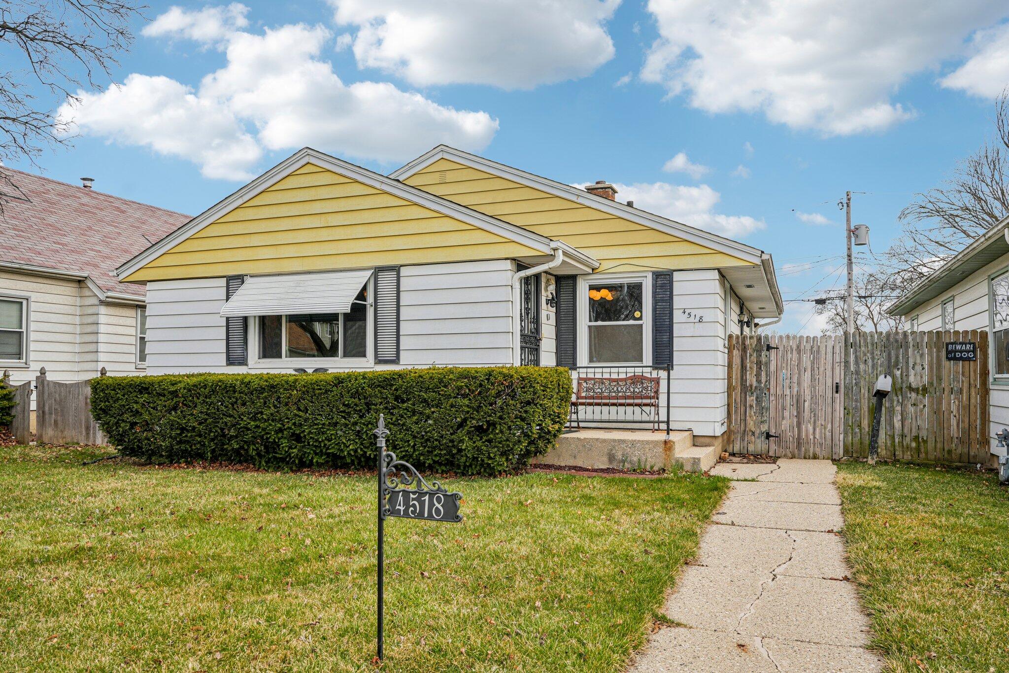 Built in 1955, tiered roofline adds architectural interest.