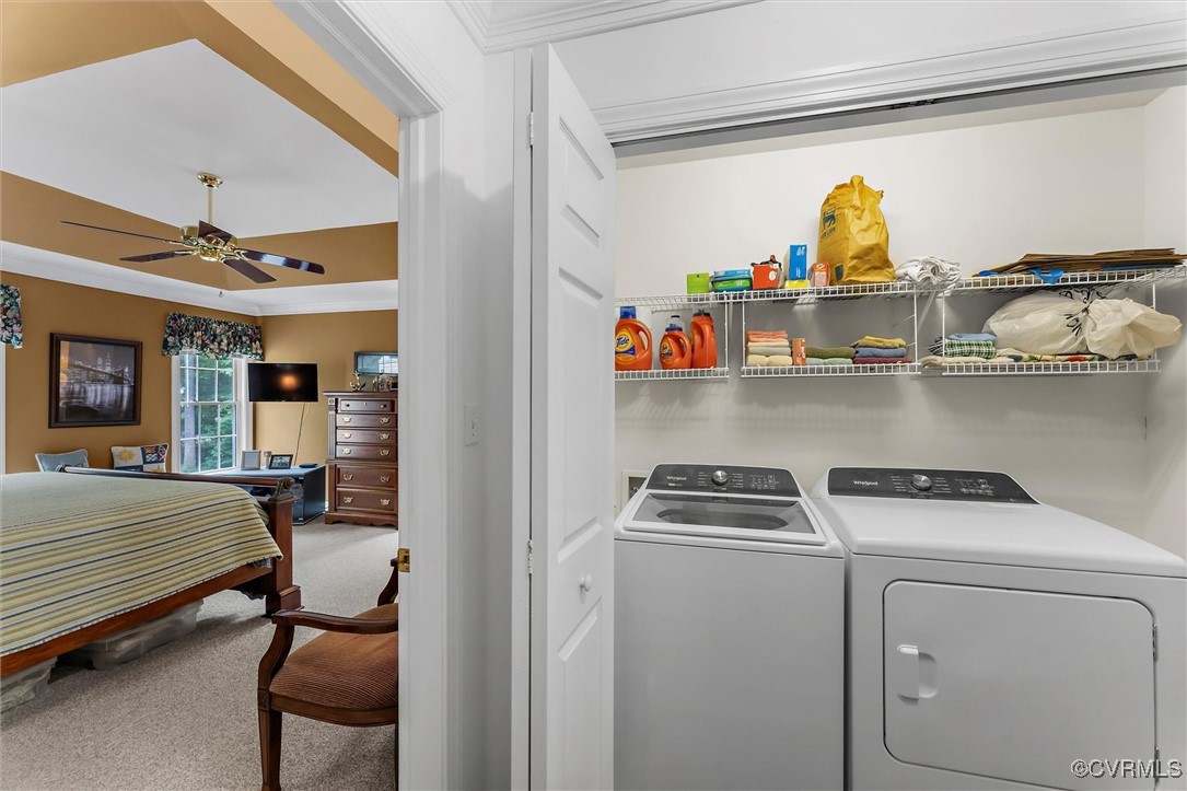 2655 Dorset Ridge Road Powhatan, VA 23139 - Photo 31 of 50 Laundry room featuring carpet flooring, separate w