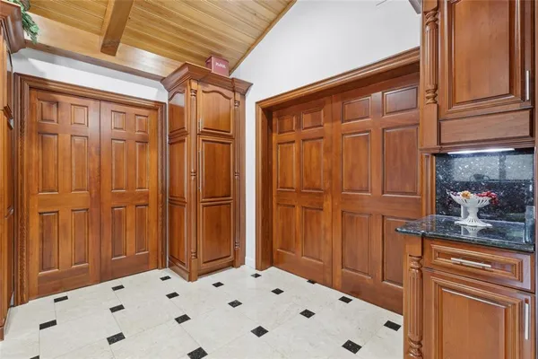 a bathroom with a sink and a shower