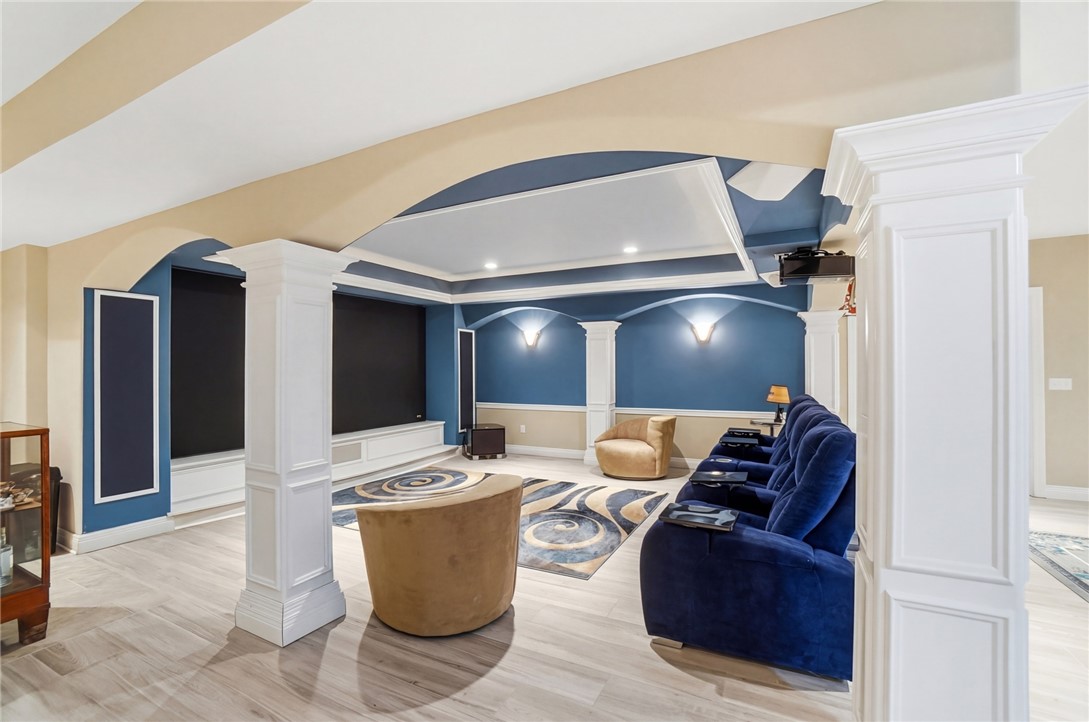 472 Timber Walk Court Springboro, OH 45066 - Photo 37 of 86 This dedicated media room features custom details and ambient lighting, creating an inviting entertainment space.