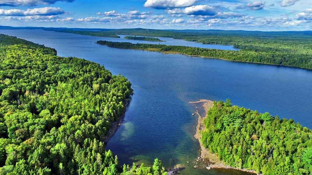 638 Sandy Beach Road Danforth, ME 04424 - Photo 11 of 94 lake-home-east-grand-drone