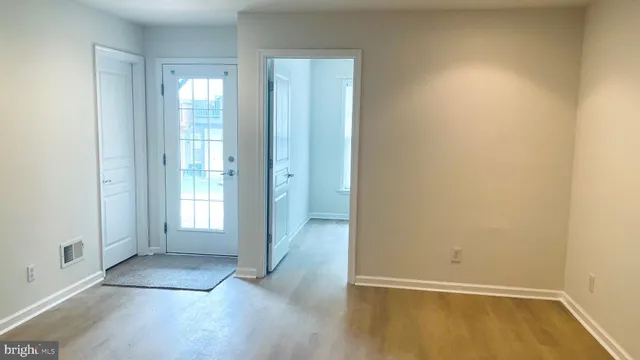 an empty room with a window