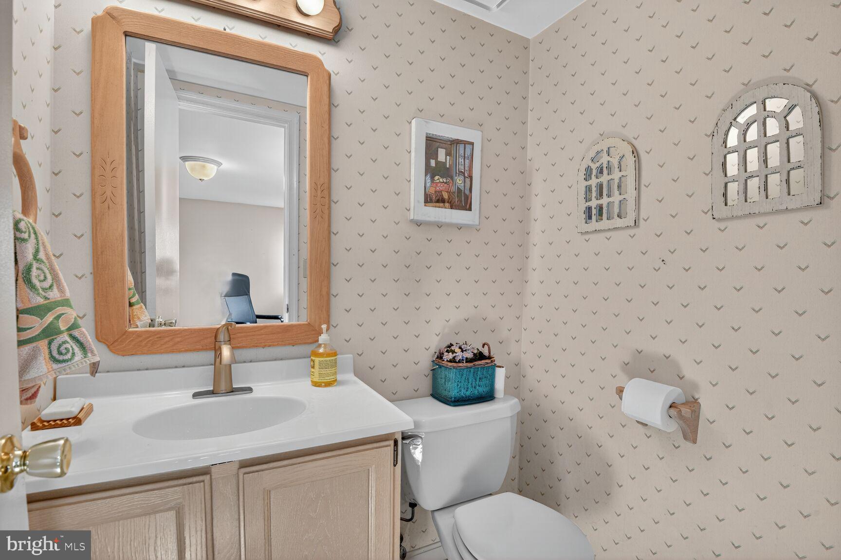 109 Aberdeen Road Rockville, MD 20850 - Photo 24 of 30 a bathroom with a sink a toilet and a mirror