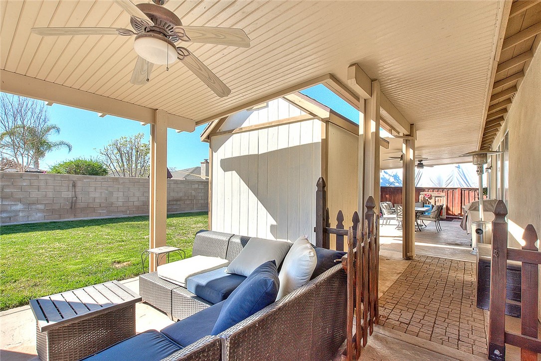 611 Glory Street San Jacinto, CA 92583 - Photo 50 of 58 Patio Area with Fan/Light Fixture