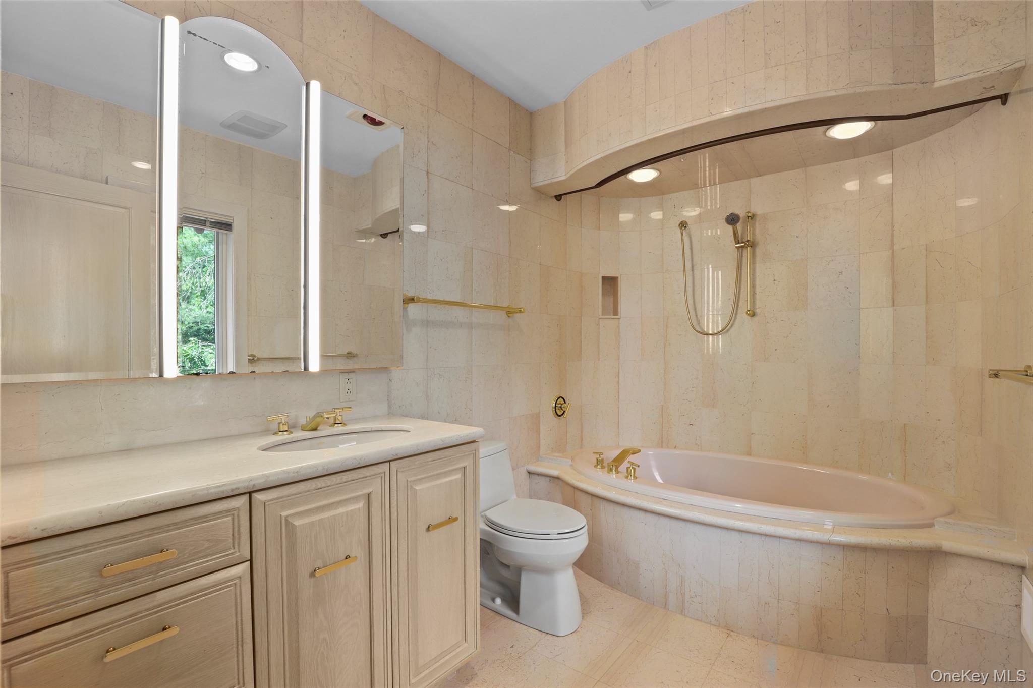 7 Rockledge Road Rye, NY 10580 - Photo 27 of 49 a bathroom with a granite countertop sink a toilet and shower