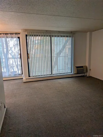 a view of a livingroom with an empty space and window