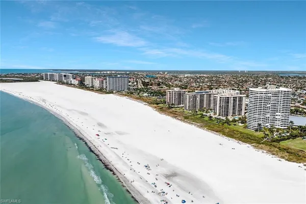 a view of a ocean with a building