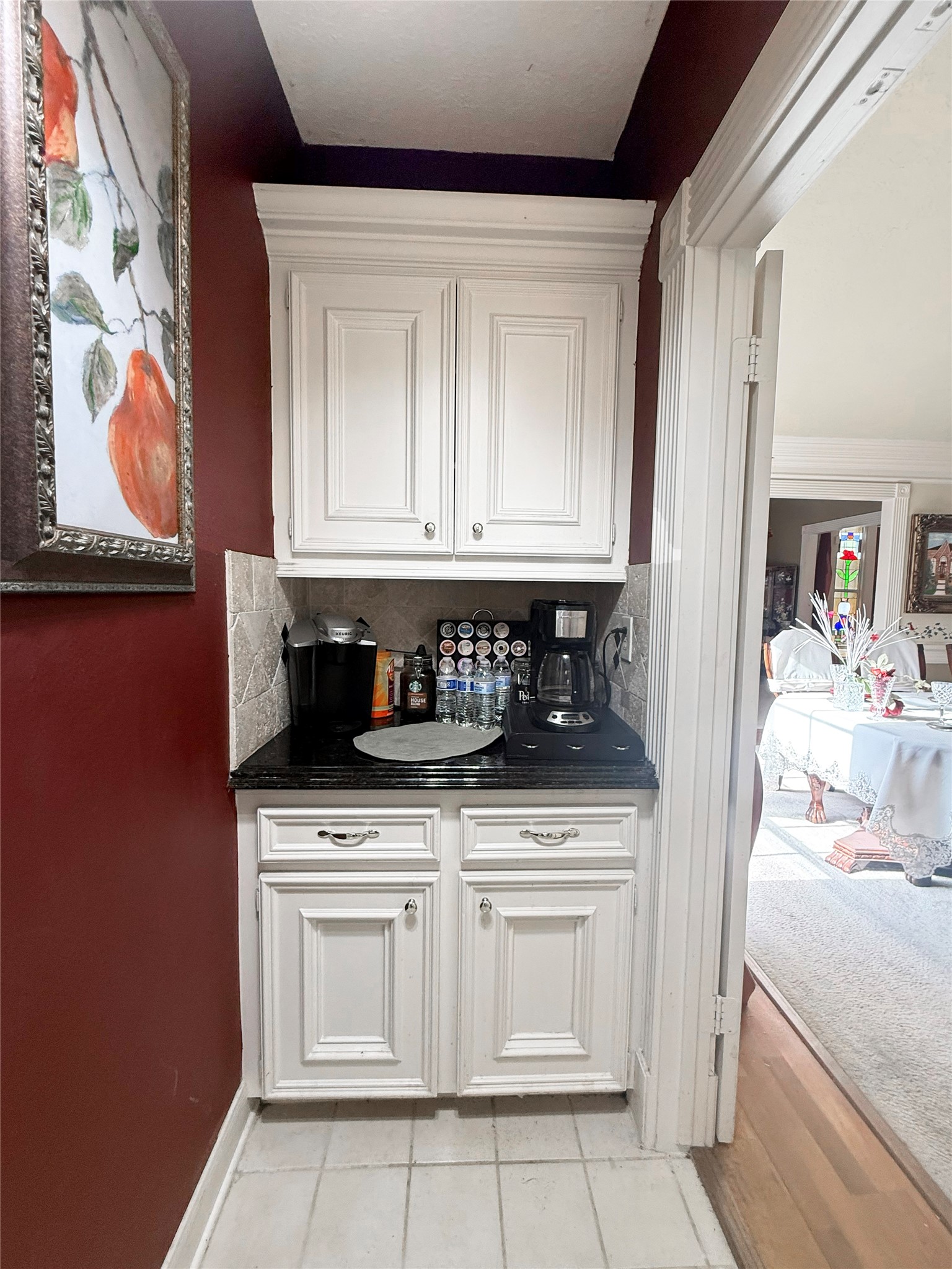 17310 Wyeth Circle Spring, TX 77379 - Photo 25 of 50 Small butlers pantry is being used as a coffee bar, located between the kitchen & dining