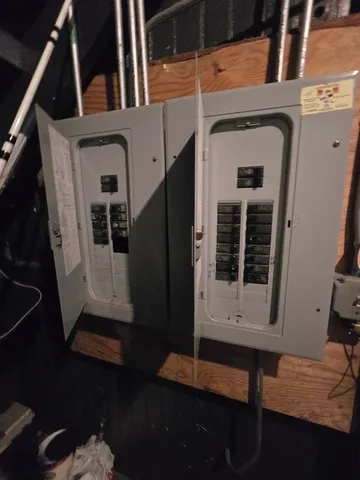 a bathroom with a mirror