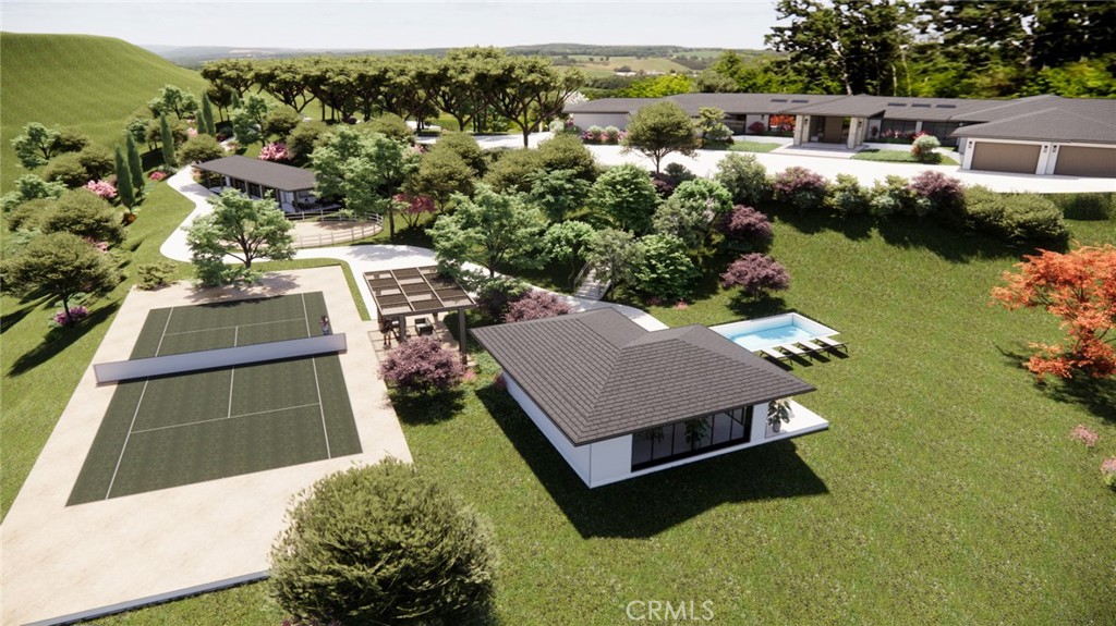 80 Saddleback Road Rolling Hills, CA 90274 - Photo 29 of 43 an aerial view of a house with garden space and lake view