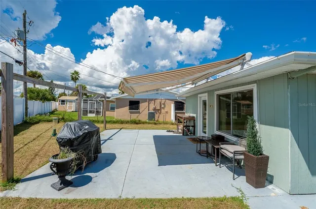 a house view with a seating space