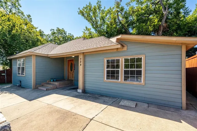 a backyard of a house