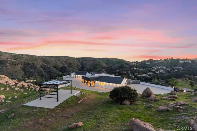 a view of a lake with a mountain in the background