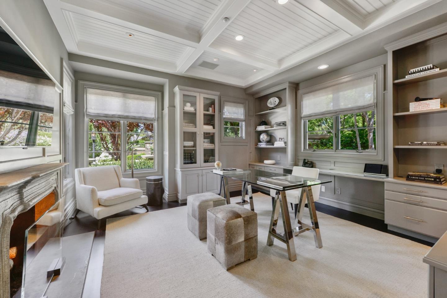 5 Faxon Forest Atherton, CA 94027 - Photo 19 of 46 a view of a workspace with furniture and a window