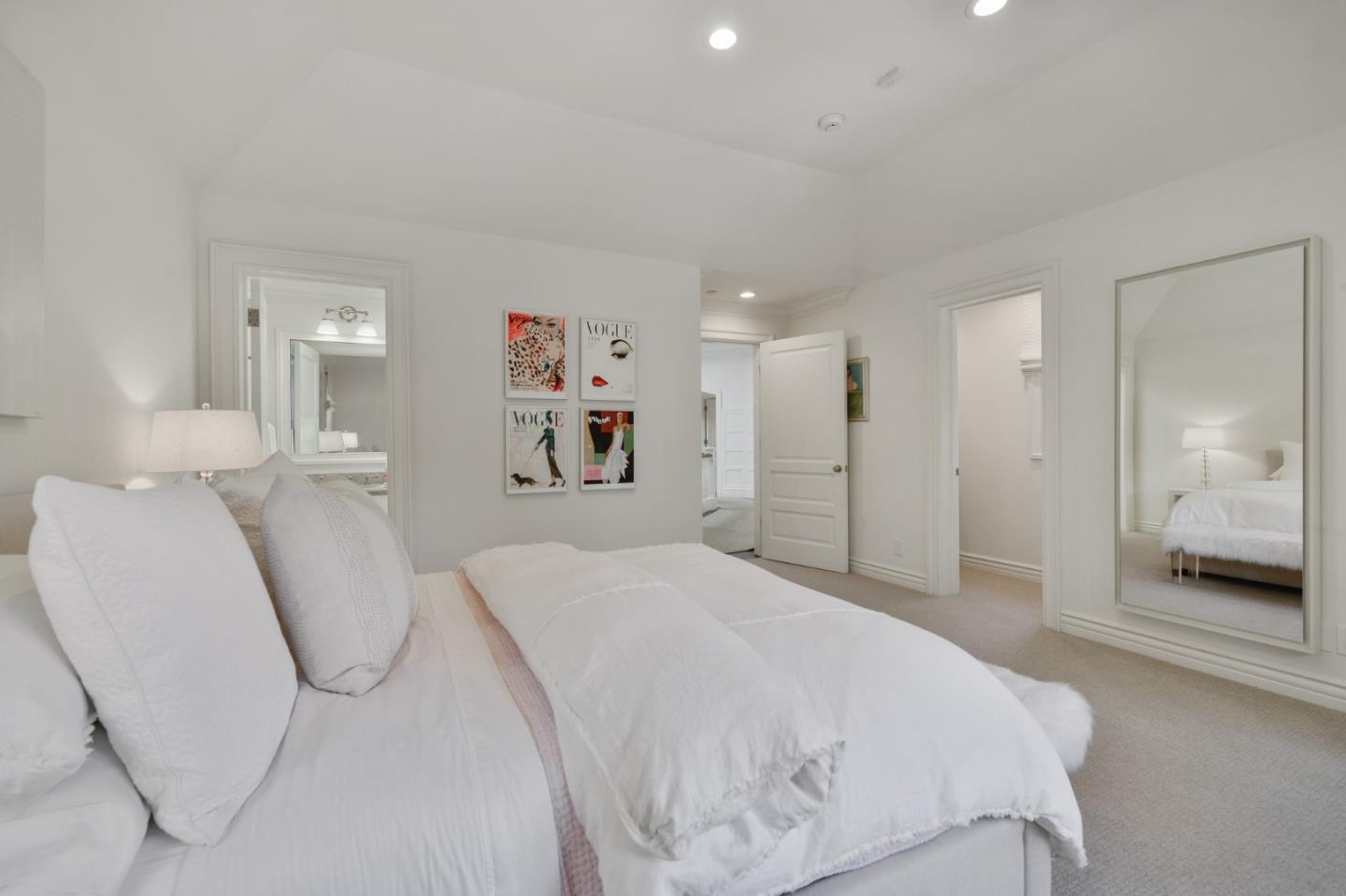 5 Faxon Forest Atherton, CA 94027 - Photo 24 of 46 a spacious bedroom with a bed and a double vanity