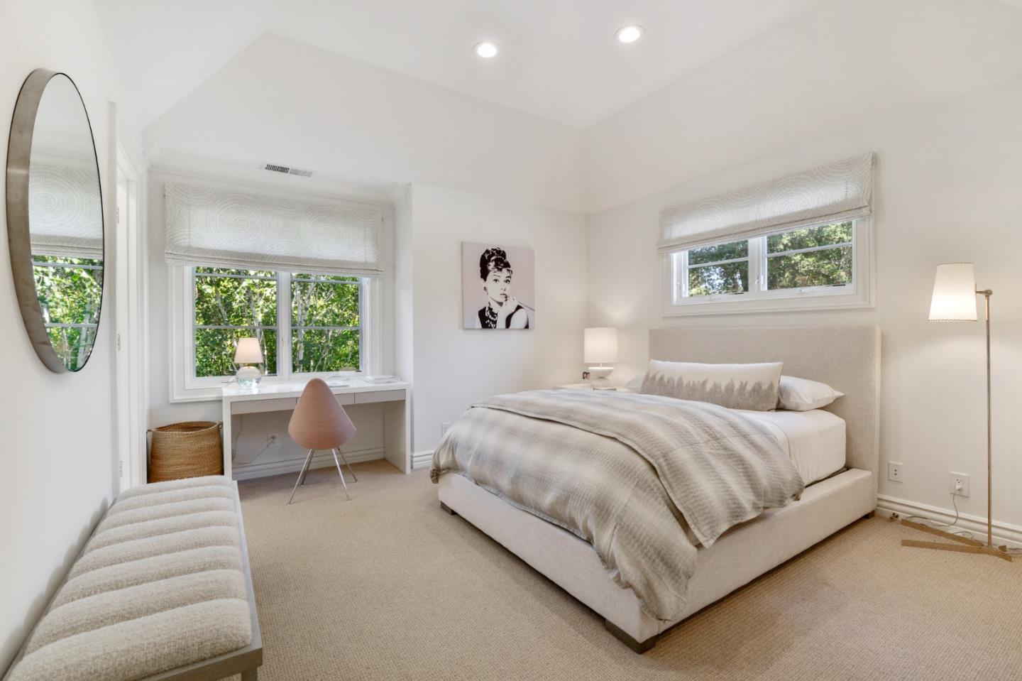 5 Faxon Forest Atherton, CA 94027 - Photo 25 of 46 a bed room with a bed and a chair