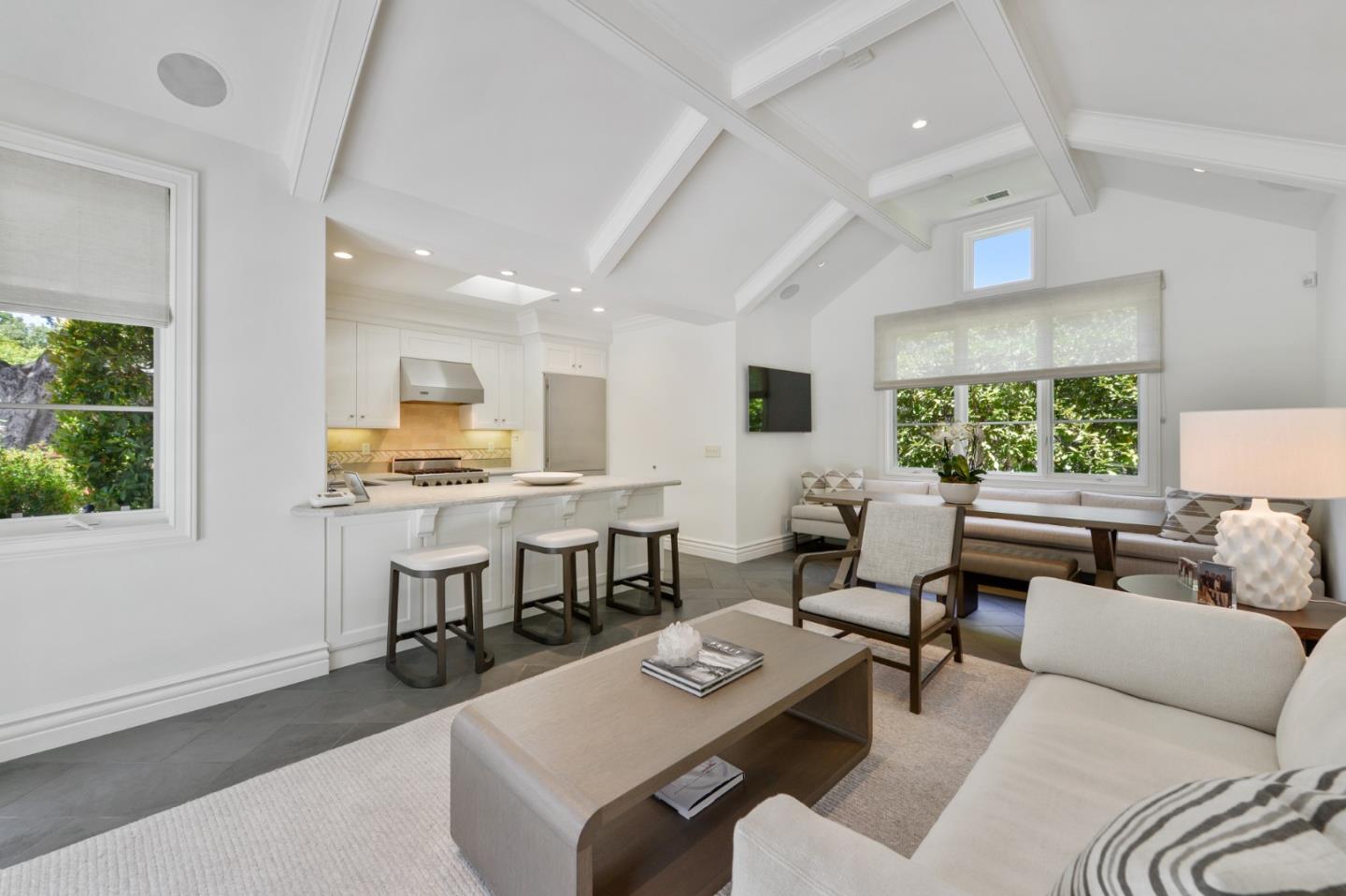 5 Faxon Forest Atherton, CA 94027 - Photo 40 of 46 a living room with furniture kitchen view and a window
