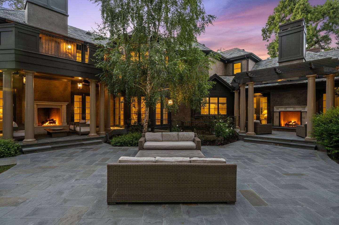 5 Faxon Forest Atherton, CA 94027 - Photo 43 of 46 a view of a house with potted plants and a large tree
