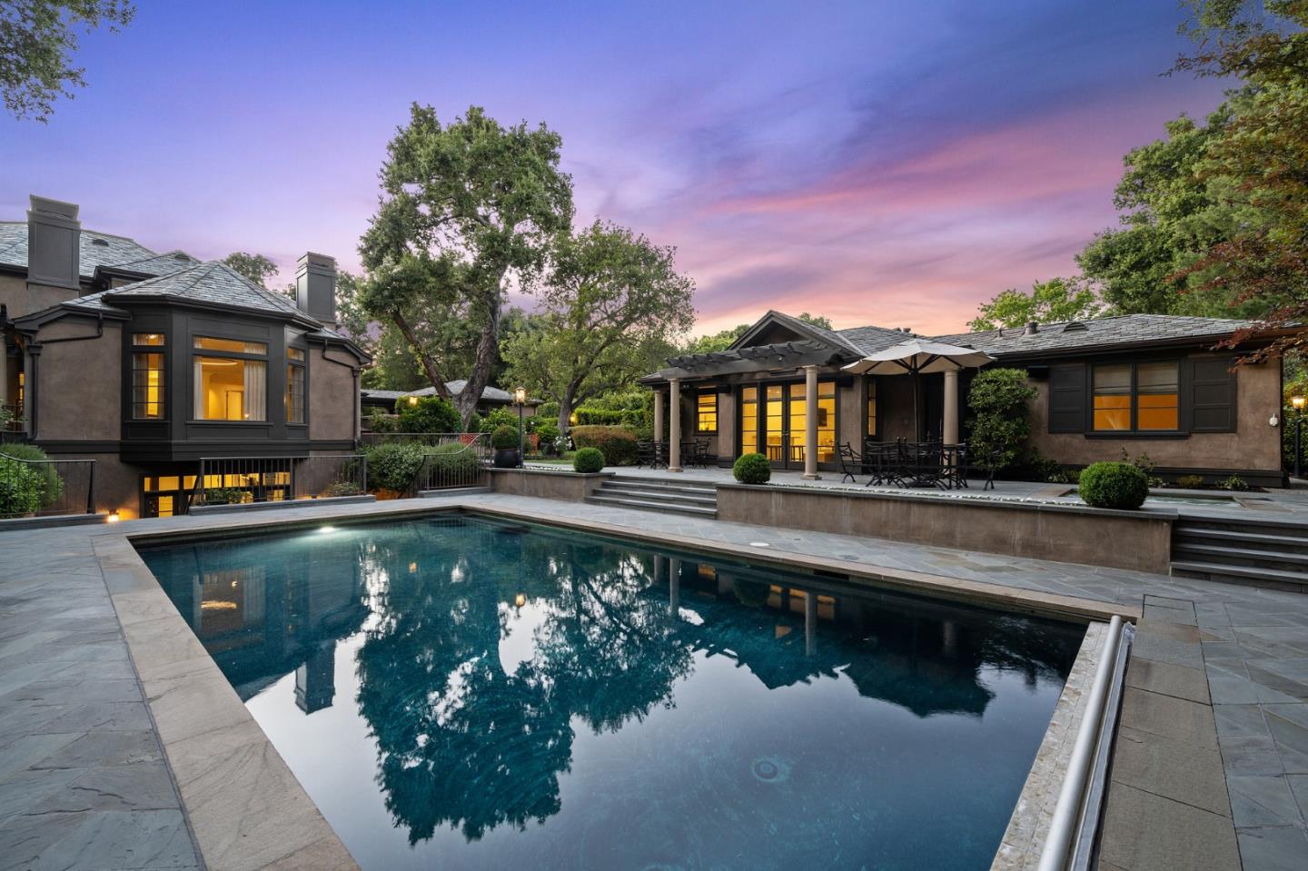 5 Faxon Forest Atherton, CA 94027 - Photo 46 of 46 a view of a swimming pool with a patio