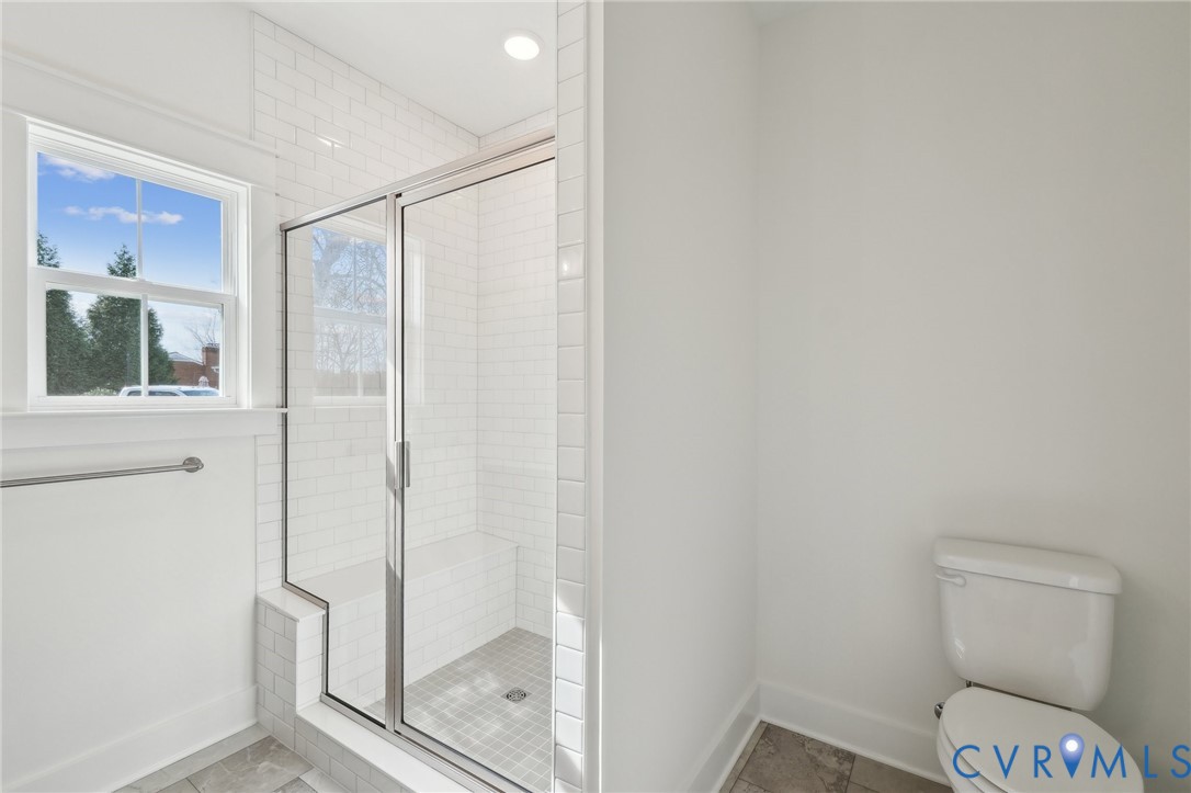 0 Atlee Road Mechanicsville, VA 23116 - Photo 17 of 32 Bathroom with a shower stall and light tile patter