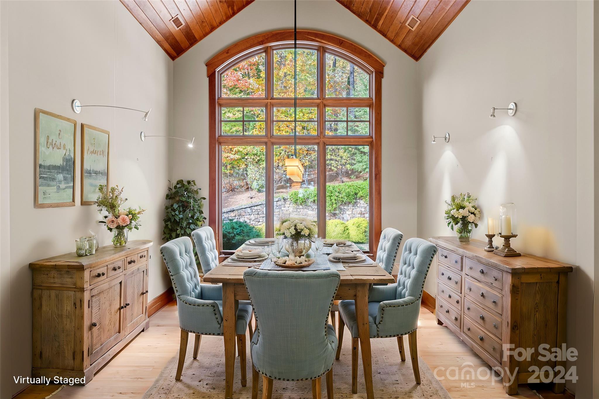 150 Cherry Hill Mill Spring, NC 28756 - Photo 8 of 39 a view of a dining room with furniture window and outside view