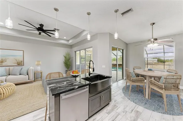 a view of city view with wooden floor and fence