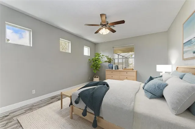 a view of a lake with a mountain in the background