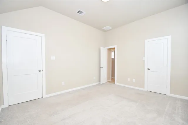 an empty room with an entryway