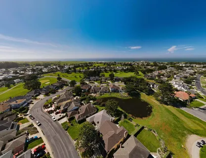 an aerial view of a city