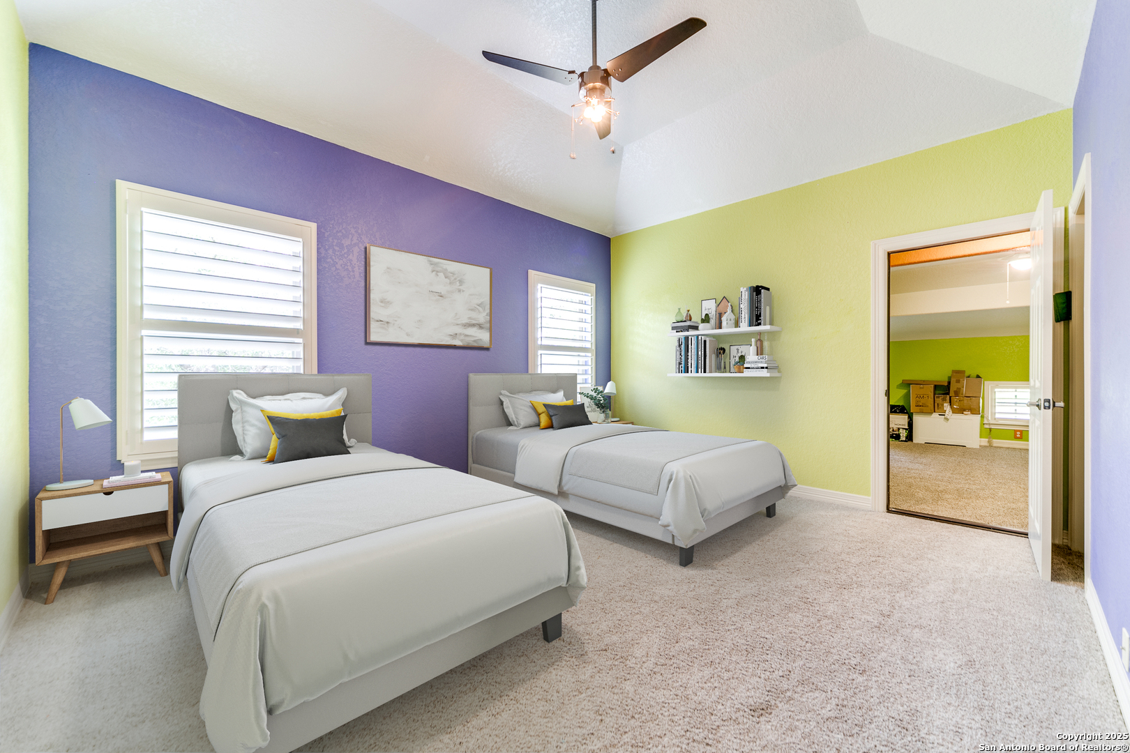 714 Ruidosa Downs Helotes, TX 78023 - Photo 22 of 42 a bedroom with a bed and a couch