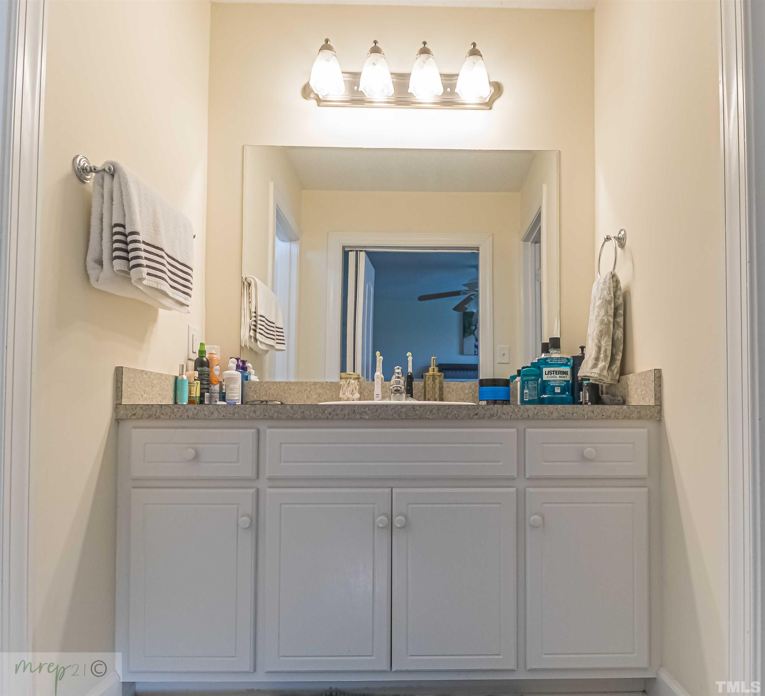 15838 Old Smithfield Road Sims, NC 27880 - Photo 14 of 27 a bathroom with a sink vanity and a mirror