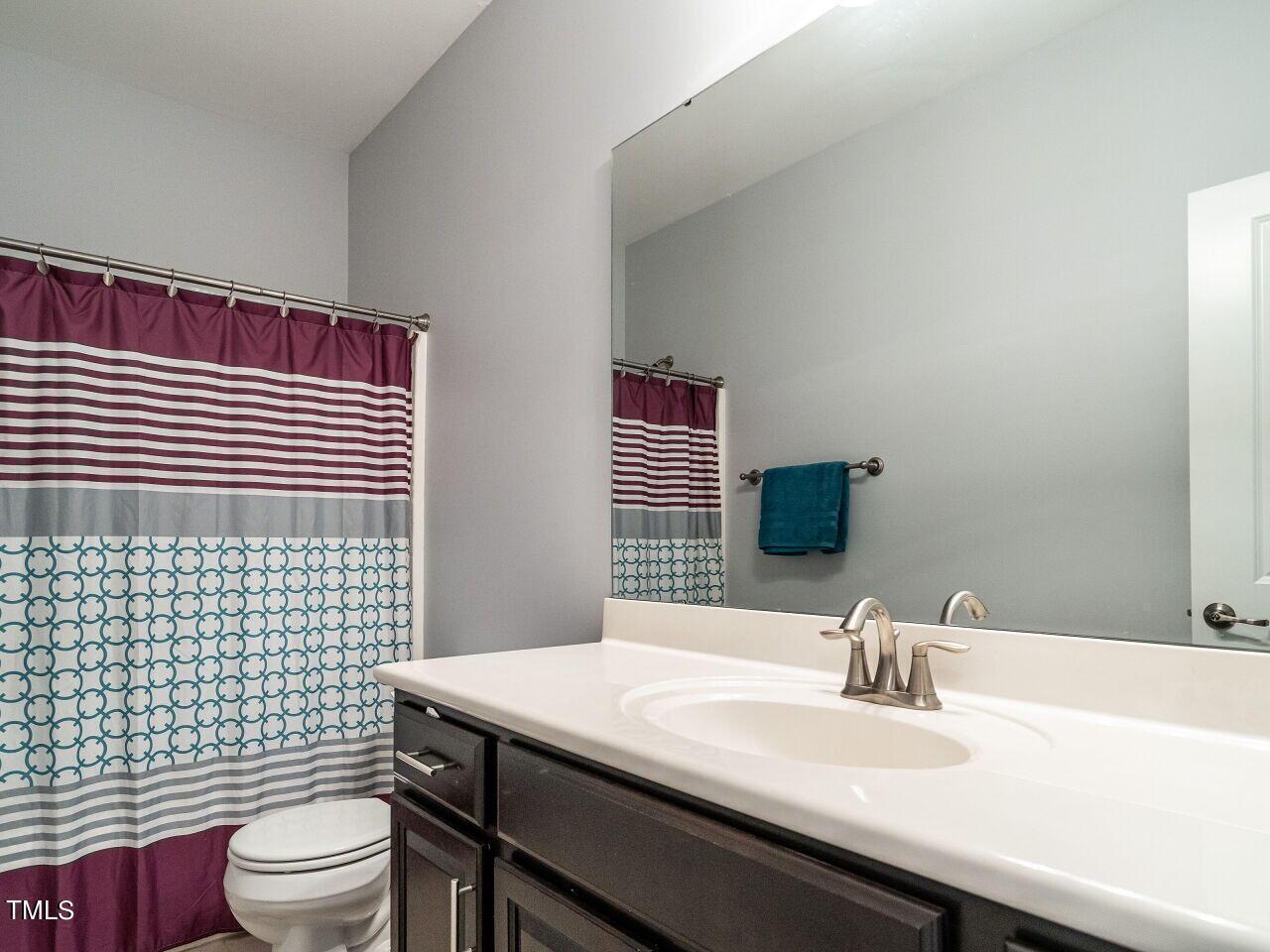 1316 Cornell Place Raleigh, NC 27607 - Photo 23 of 31 a bath room with a sink a toilet and mirror