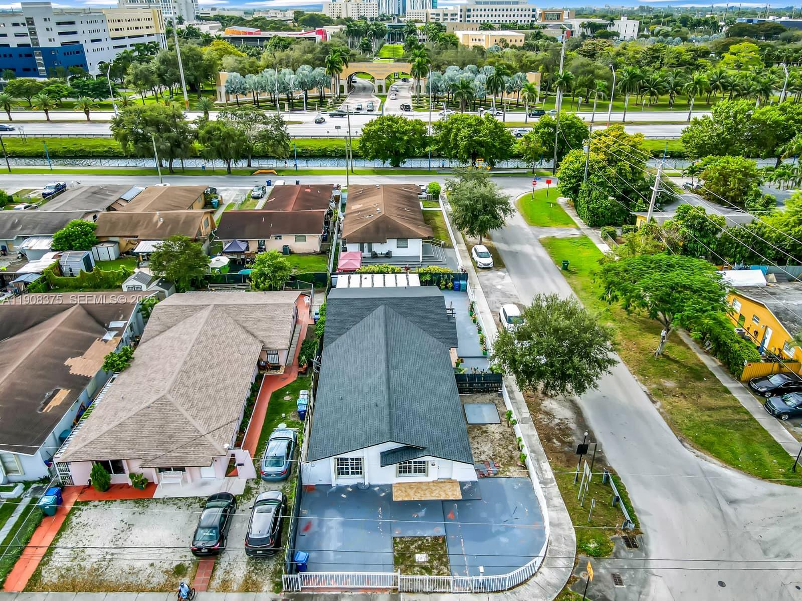 11152 Southwest 7th Street Sweetwater, FL 33174 - Photo 3 of 53 an aerial view of a swimming pool and outdoor space